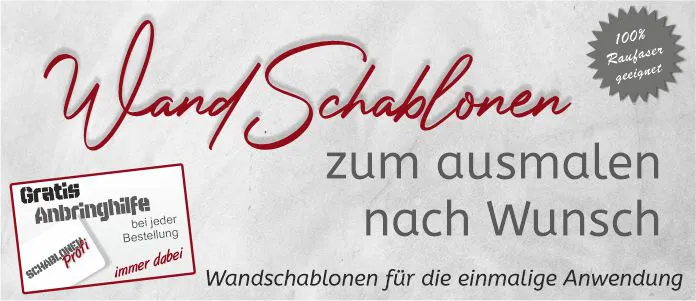Wandschablonen zum ausmalen nach Wunsch vom SchablonenProfi